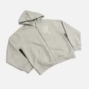 Central Cee Grey Marl SYNA Void Zip Up Hoodie (1)