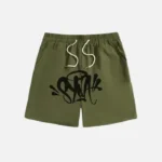 Central Cee Synaworld Shorts Olive Green 2