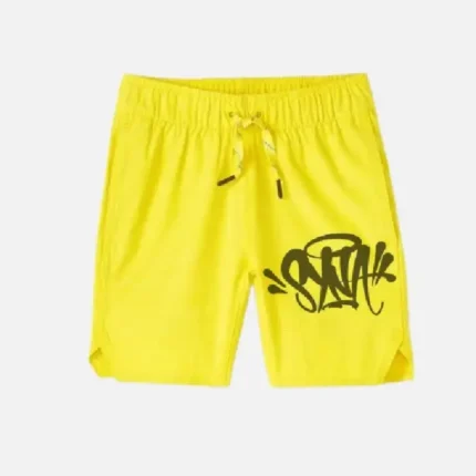 Central Cee Synaworld Summer Shorts Yellow (1)