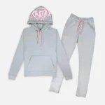 Central Cee Synaworld ‘Syna Logo’ Tracksuit GreyPink (1)